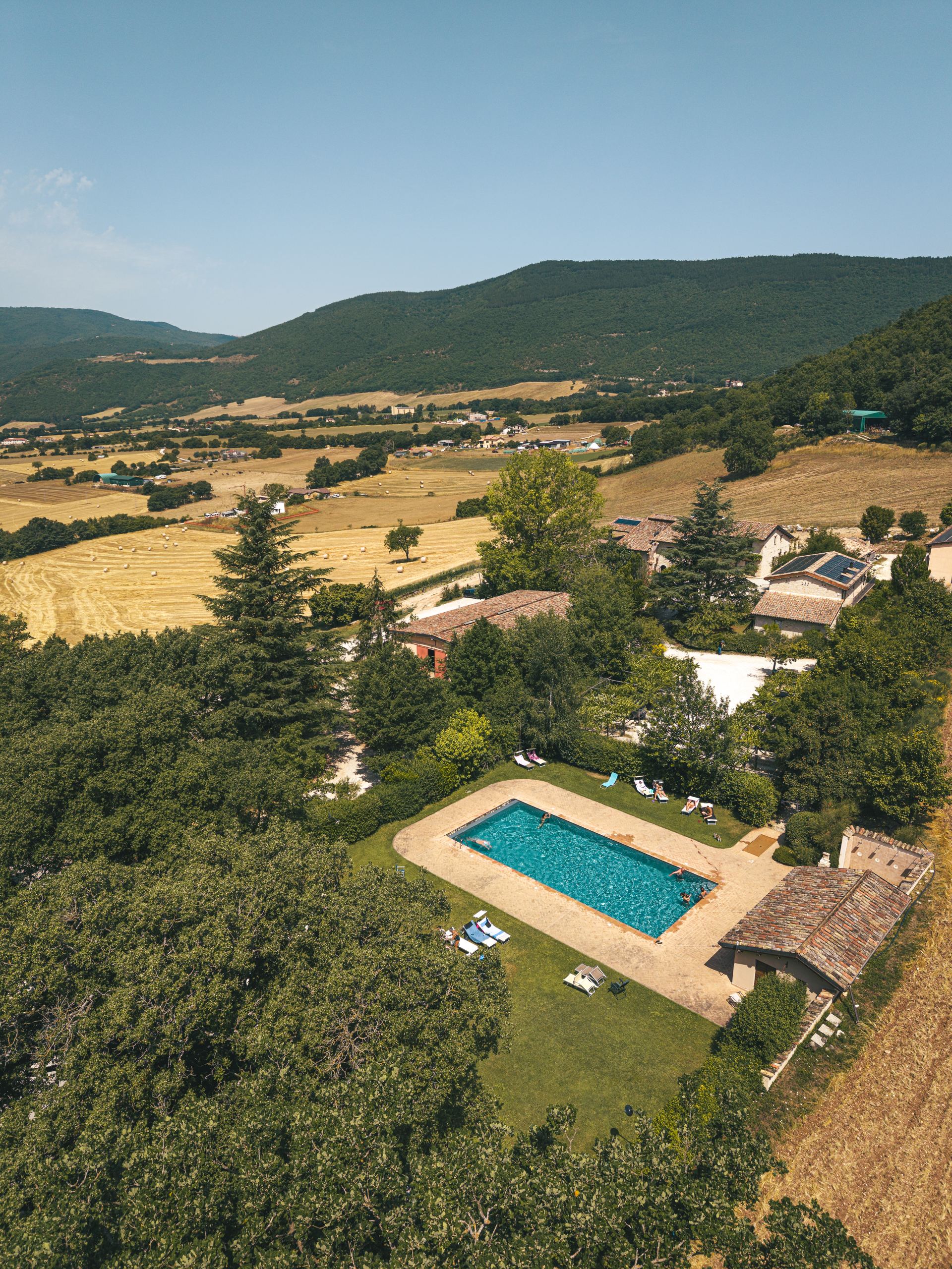 Il podere e la valle dall'alto